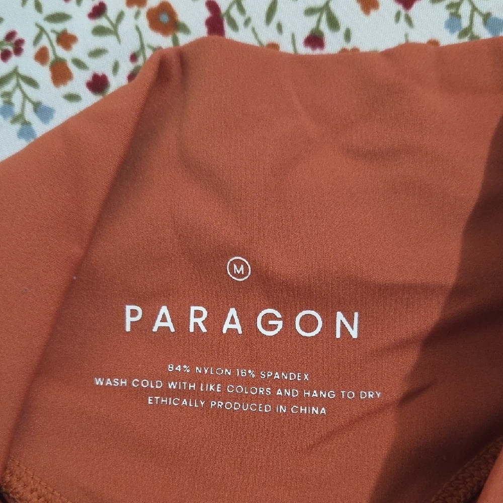 PARAGON Women's High-Waisted Rust Bike Shorts - Picture 2 of 3
